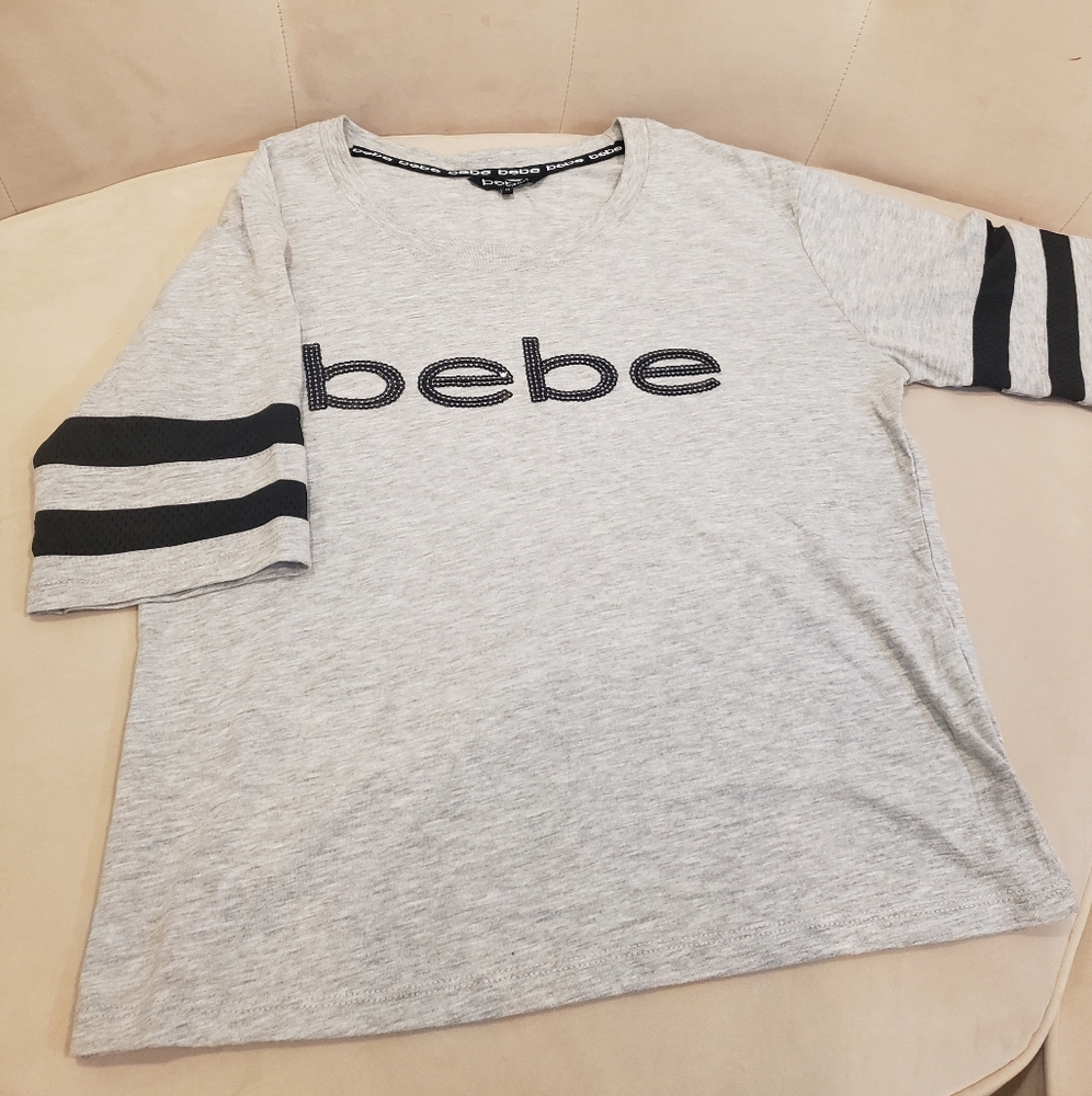 bebe Mesh Sleeve Sports Shirt